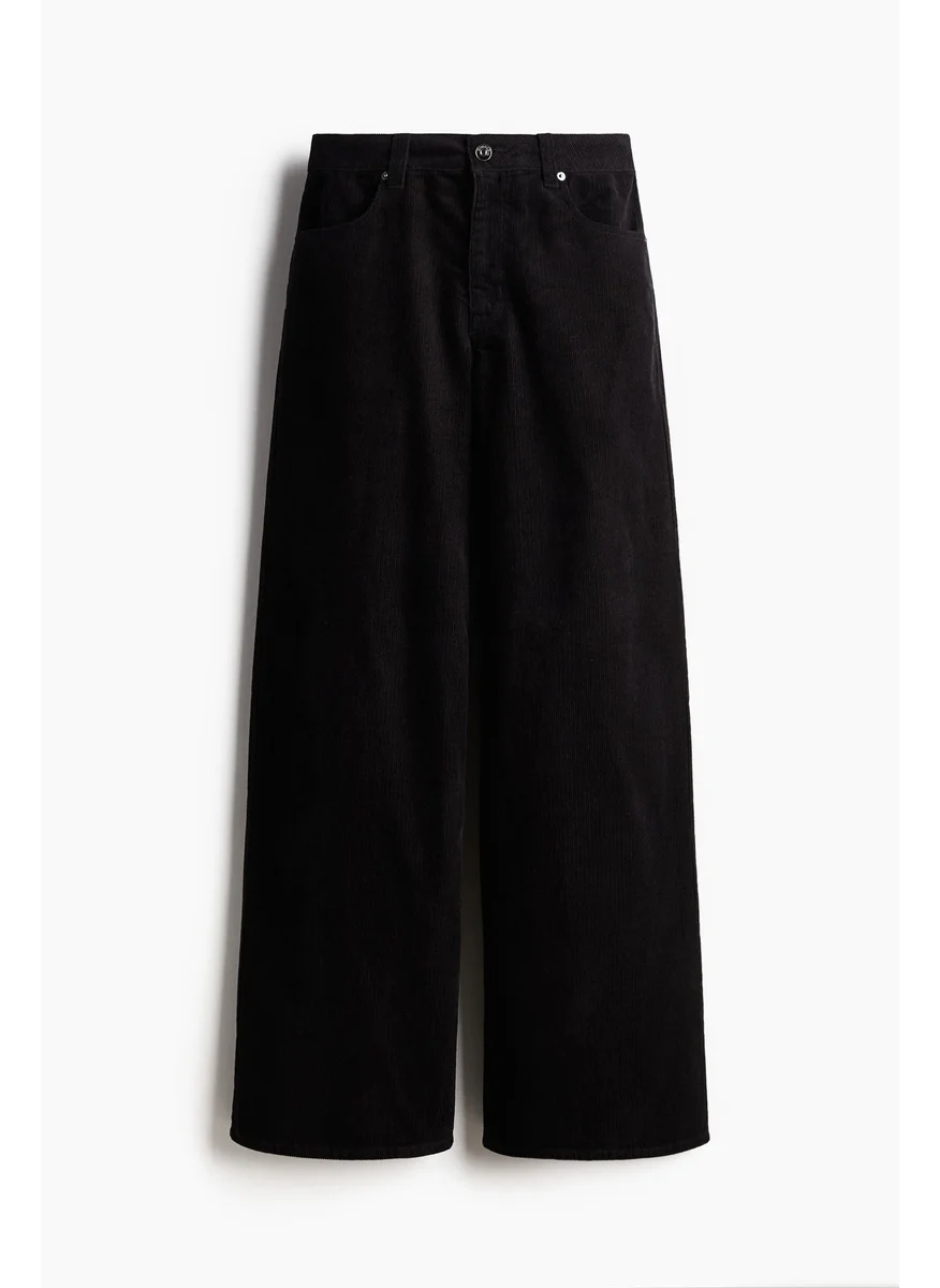 H&M Wide Corduroy Trousers