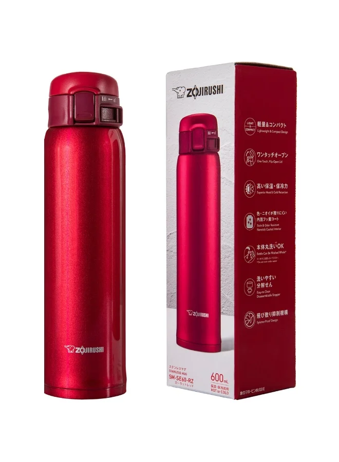 زوجيروشي زجاجة زوچيروشي ستانلس ستيل معزولة بالفاكيوم - ترمس ساخن وبارد، مانعة للتسرب، متينة، محمولة للسفر