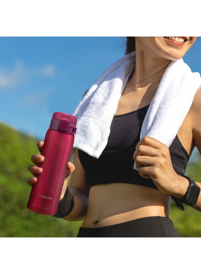 زوجيروشي زجاجة زوچيروشي ستانلس ستيل معزولة بالفاكيوم - ترمس ساخن وبارد، مانعة للتسرب، متينة، محمولة للسفر