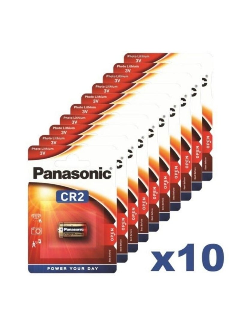 Panasonic 10-Pieces Panasonic CR2 Lithium 3V Batteries - Image 2