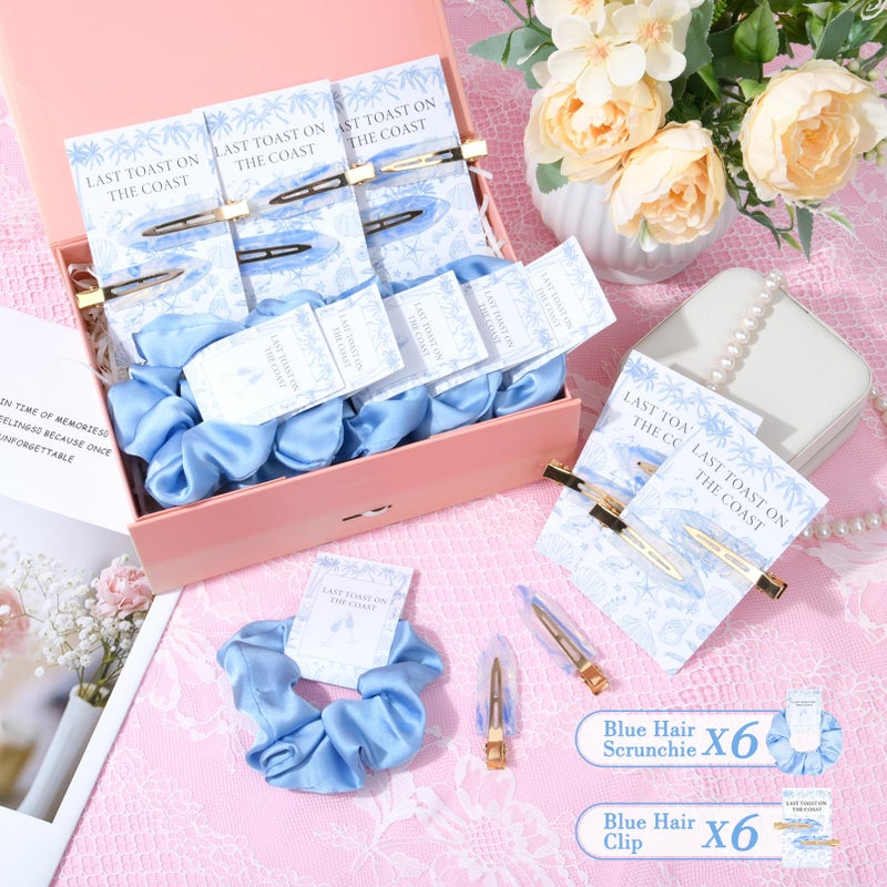 Aileam 12 PCS Bridesmaid Proposal Gifts Bridesmaid Hair Clips Bridesmaid Scrunchies Bridal Shower Gifts Silk Satin Soft Hair Accessories Bridesmaid Wedding Favor Women Girls - Image 2