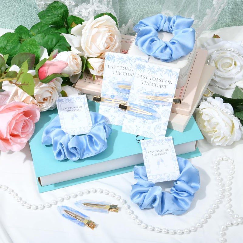 Aileam 12 PCS Bridesmaid Proposal Gifts Bridesmaid Hair Clips Bridesmaid Scrunchies Bridal Shower Gifts Silk Satin Soft Hair Accessories Bridesmaid Wedding Favor Women Girls - Image 5