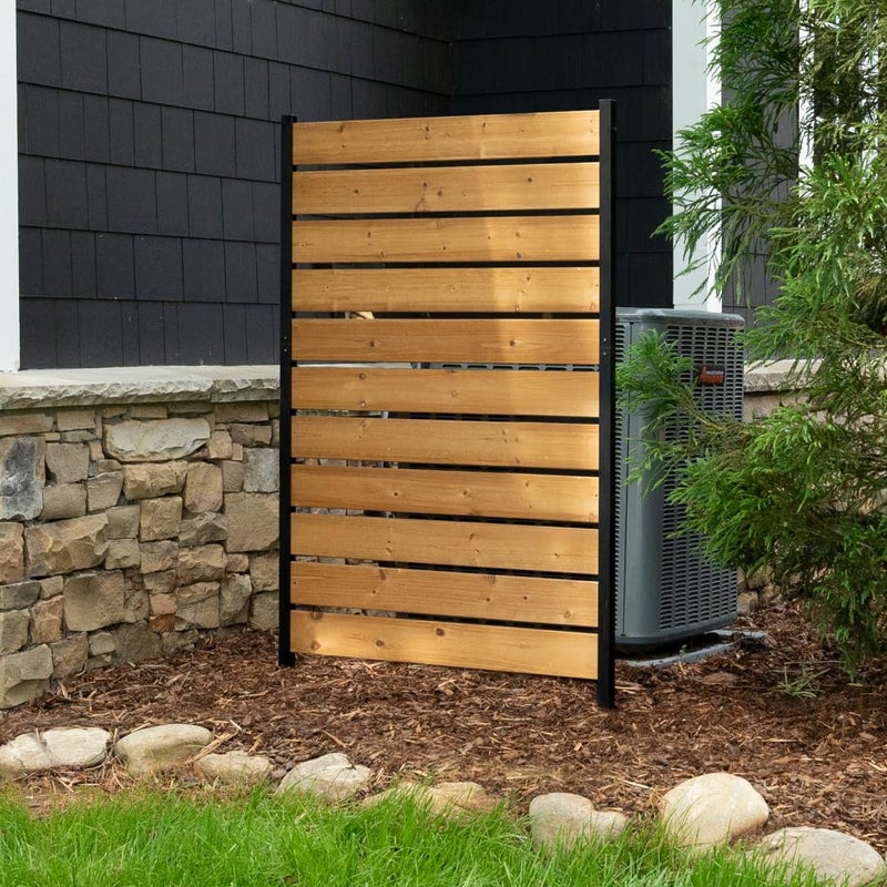 Enclo Privacy Screens شاشة خصوصية من خشب الأرز كونكورد بارتفاع 5 أقدام وعرض 3.2 أقدام (لوحة واحدة) بدون حفر، رائعة لإخفاء صناديق القمامة، شاشة خصوصية زخرفية للباحة، لوحة سياج خصوصية خارجية، سياج لمكيف الهواء، EC18022 - Image 1