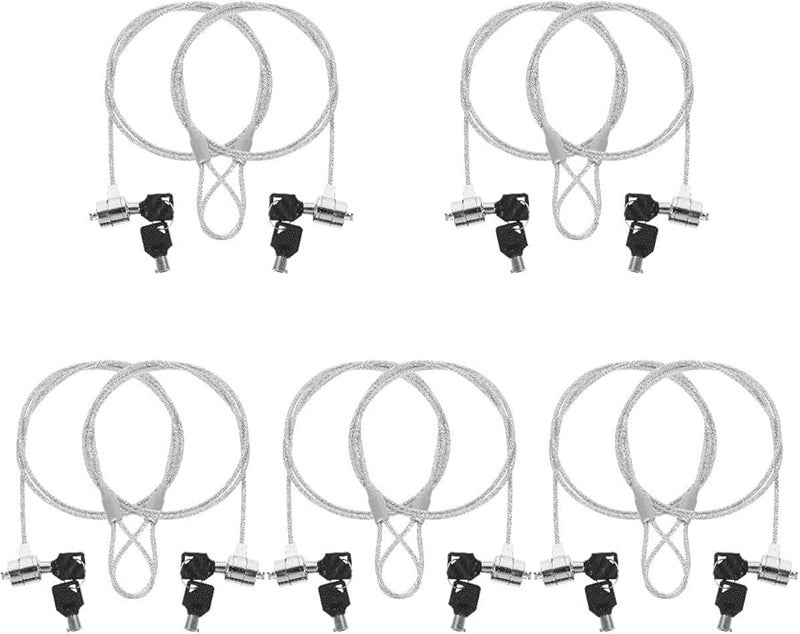 10 Pcs Universal Laptop Security Lock with Keyed Anti Theft Cable for Computer Hardware - Image 1