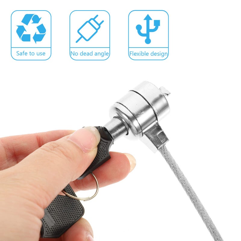 10 Pcs Universal Laptop Security Lock with Keyed Anti Theft Cable for Computer Hardware - Image 3