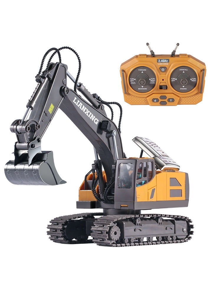 ألعاب حفارات يتم التحكم فيها عن بعد ومركبات هندسية للأولاد والبنات من سن 4 سنوات فما فوق، أفضل أفكار الهدايا للأطفال، حفارات بناء يتم التحكم فيها عن بعد قابلة لإعادة الشحن، مركبات حفر، ألعاب هندسية - Image 1