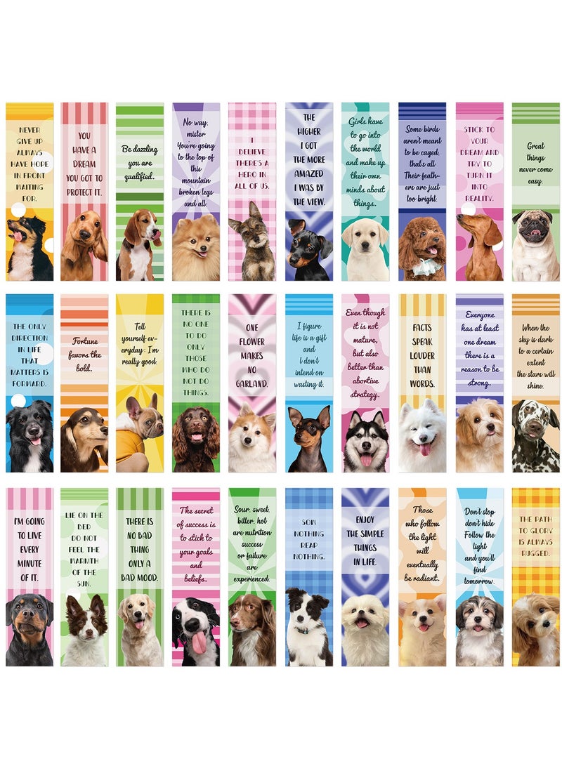 30 Pcs Dog Bookmarks Cute Dog Theme Paper Bookmarks for Adult Kids Unique Dog Book Markers for Students Teachers School Home Office Reading Book Lovers - Image 1