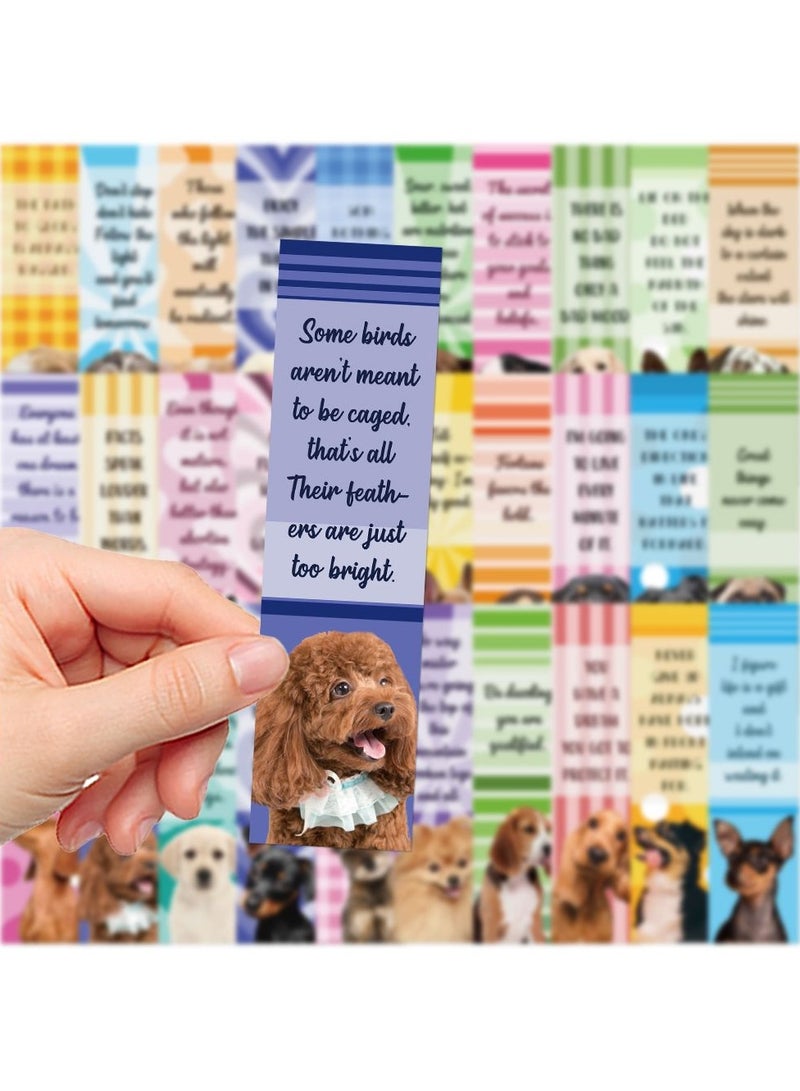 30 Pcs Dog Bookmarks Cute Dog Theme Paper Bookmarks for Adult Kids Unique Dog Book Markers for Students Teachers School Home Office Reading Book Lovers - Image 2