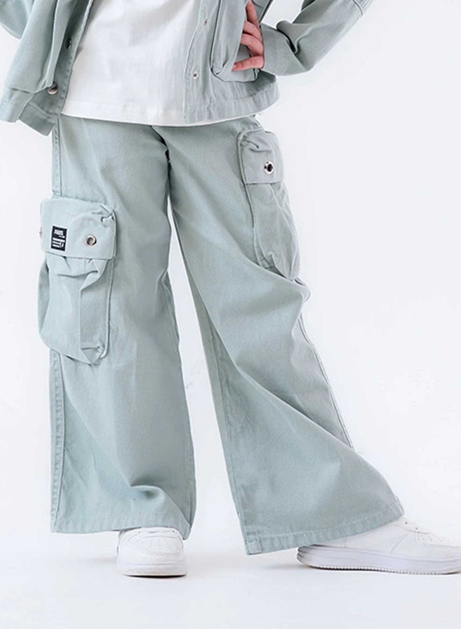 سي إن جينز وير كيدز بنات السراويل الصيفية بالنعناع - Image 1