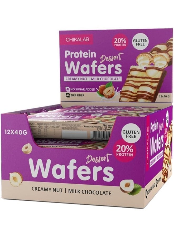 Protein Wafer Creamy Nut Dessert 20% Protein, Gluten-Free