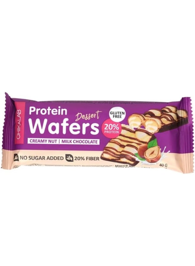 Protein Wafer Creamy Nut Dessert 20% Protein, Gluten-Free