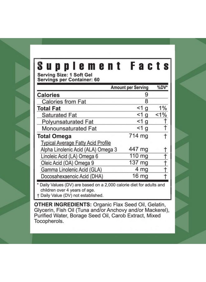 youngevity Youngevity Ultimate EFA - Organic Source of Essential Fatty Acids | Supports Heart Health | Made from Borage, Flax & Fish Oil | 60 Soft Gel Capsules  - Image 2