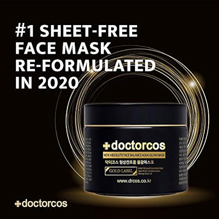 DOCTORCOS Gold Label Water Glow Mask Cream (4th Generation) | New Absolute Face Balance Aqua Glow Mask | Moisturizing Sheet Free Pack | Face Lifting & Wrinkle Improvement | Korean Skincare | 3.71 oz - Image 2