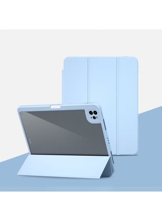 بروماس غطاء حماية مغناطيسي من الجلد المنفصل لجهاز iPad Air / Air 2 باللون الأبيض الثلجي