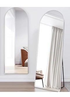 Generic 165*60 Arched Full Length Mirror, Floor Big Standing Mirror, Against Wall for Bedroom,Dressing and Wall-Mounted Thin Frame Mirror, Silver  - Image 1