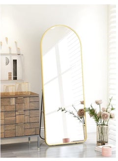 Generic 165*60 Arched Full Length Mirror, Floor Big Standing Mirror, Against Wall for Bedroom,Dressing and Wall-Mounted Thin Frame Mirror, Silver  - Image 2