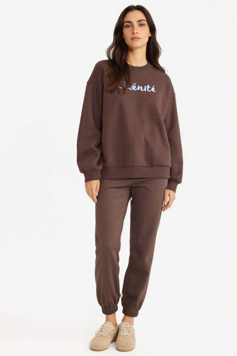DeFacto Oversize Crew Neck Printed Sweatshirt - Image 2