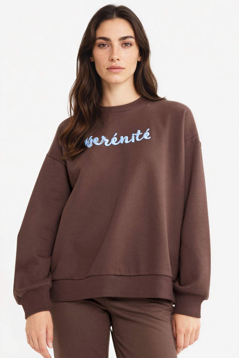 DeFacto Oversize Crew Neck Printed Sweatshirt - Image 4