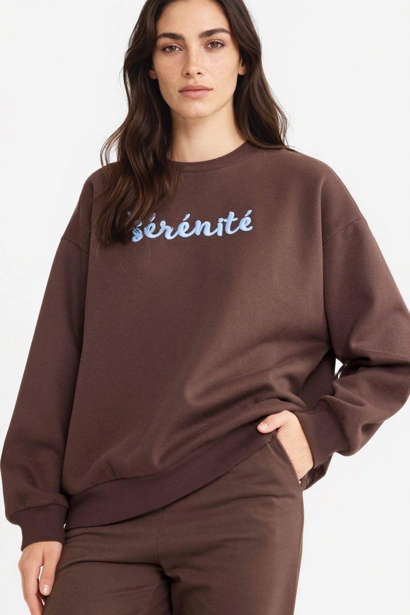 DeFacto Oversize Crew Neck Printed Sweatshirt - Image 1