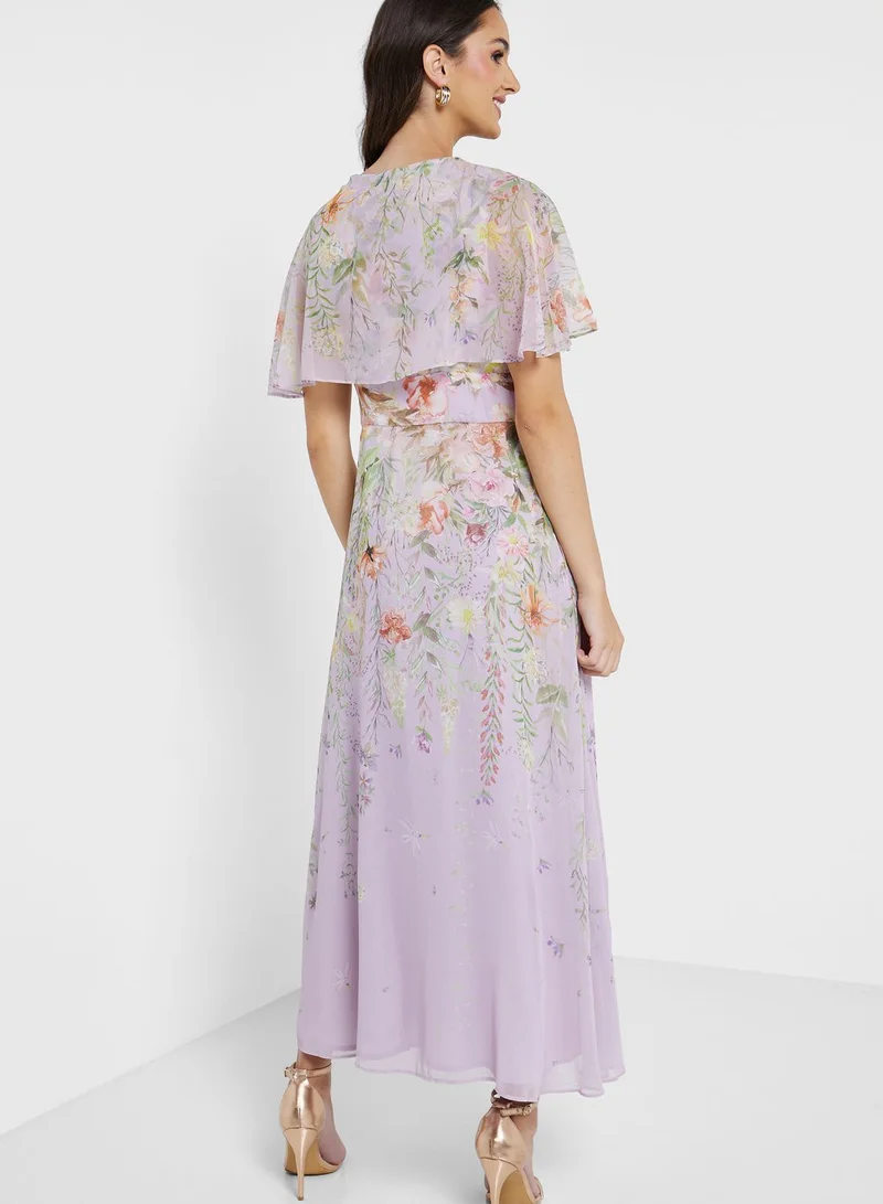 Femi9 Surplice Neck Printed Dress
