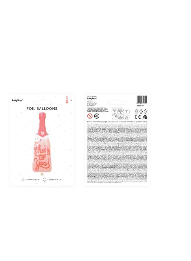 PartyDeco Foil balloons Botle, 38x97 cm, mix - Image 4