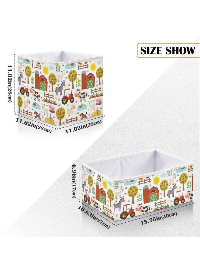 Kigai Colorful Airplanes Cube Storage Bin, Large Foldable Organizer Basket for Toys, Shelves, Laundry, Nursery -15.8 x 10.6 x 7 in - Image 2