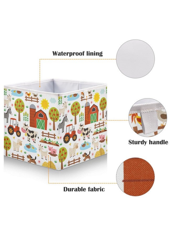Kigai Colorful Airplanes Cube Storage Bin, Large Foldable Organizer Basket for Toys, Shelves, Laundry, Nursery -15.8 x 10.6 x 7 in - Image 3