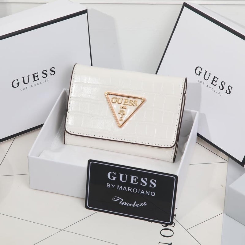 جيست المرأة الغار الصغيرة نمط التمساح سحاب حول محفظة بيضاء - Image 2