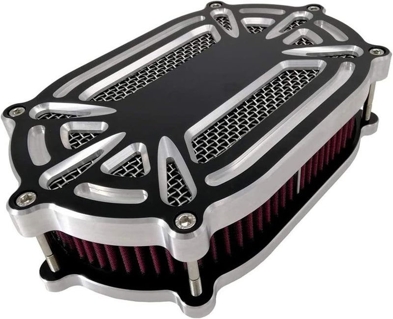 QASULER Motorcycle Oval Air Filter Intake Cleaner Kit - Image 5