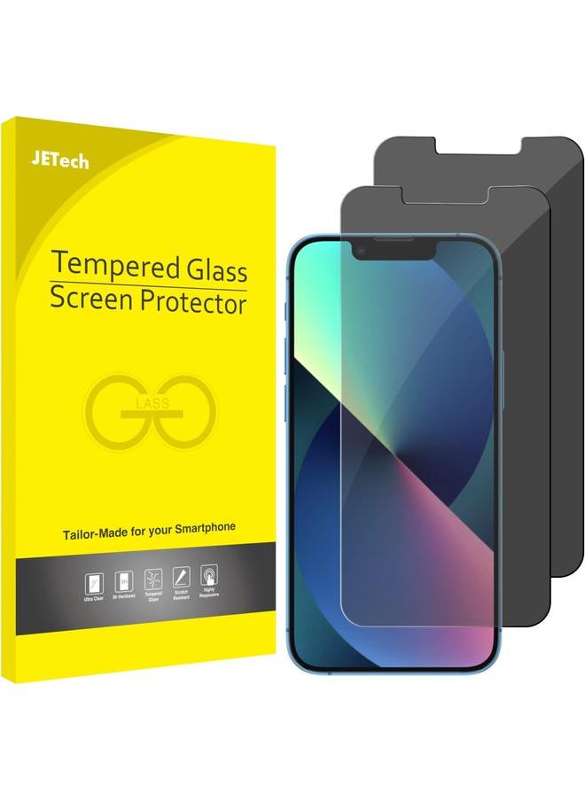 Jetech Privacy Screen Protector For Iphone 13 13 Pro 6.1 Inch Anti Spy Tempered Glass Film 2 Pack  - Image 1