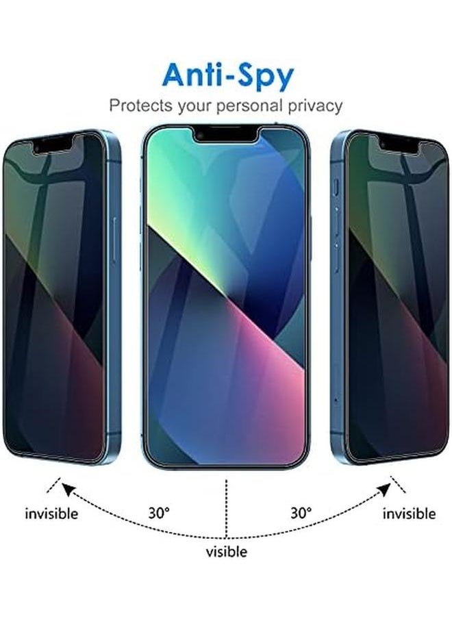 Jetech Privacy Screen Protector For Iphone 13 13 Pro 6.1 Inch Anti Spy Tempered Glass Film 2 Pack  - Image 4