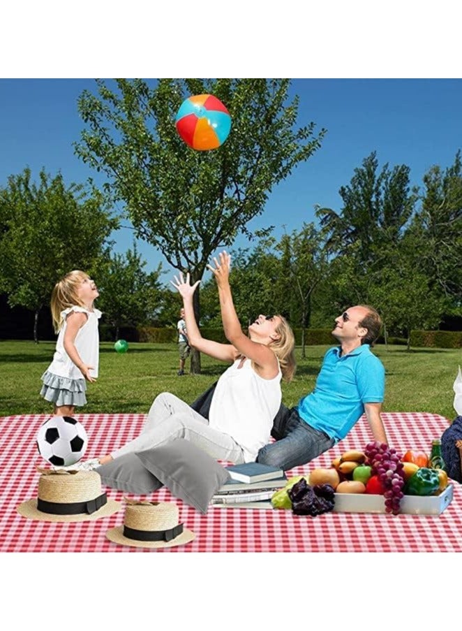 SRLIWHITE Extra Large Family Picnic,2m*2m Outdoor Beach Blanket, Portable Foldable Picnic Blankets Waterproof Sandproof with Tote, Picnic Mat (Red) - Image 3