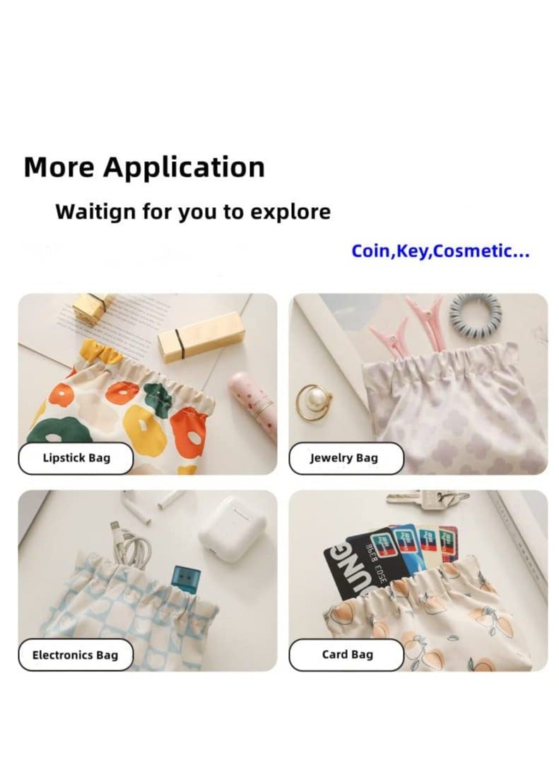 4PCS Waterproof Travel Cosmetic Bags - Portable Makeup & Toiletry Pouches, No Zipper Design for Headphones, Cards & Keys - Image 3