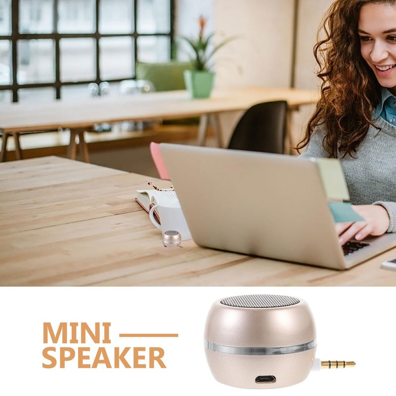 USB Rechargeable Wired Speaker with Aux Input Rich Bass Portable Desktop Loudspeaker for Mobile Phone - Image 5