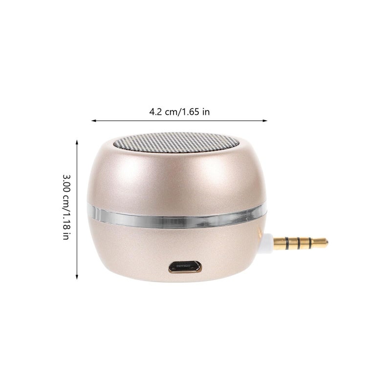 USB Rechargeable Wired Speaker with Aux Input Rich Bass Portable Desktop Loudspeaker for Mobile Phone - Image 4