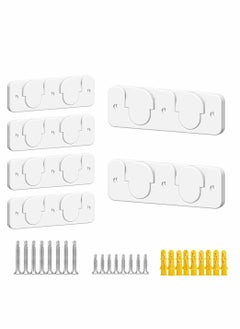 KASTWAVE Picture Frame Hangers, French Studs, Hidden Brackets,Interlocking Z Bar Clips Wall Mounting Brackets, Wall Shelves For Hanging Wall Painting, Mirrors, Artwork, 4 Inch Length , 6 Pairs, White  - Image 1