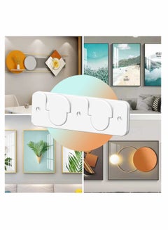 KASTWAVE Picture Frame Hangers, French Studs, Hidden Brackets,Interlocking Z Bar Clips Wall Mounting Brackets, Wall Shelves For Hanging Wall Painting, Mirrors, Artwork, 4 Inch Length , 6 Pairs, White  - Image 5