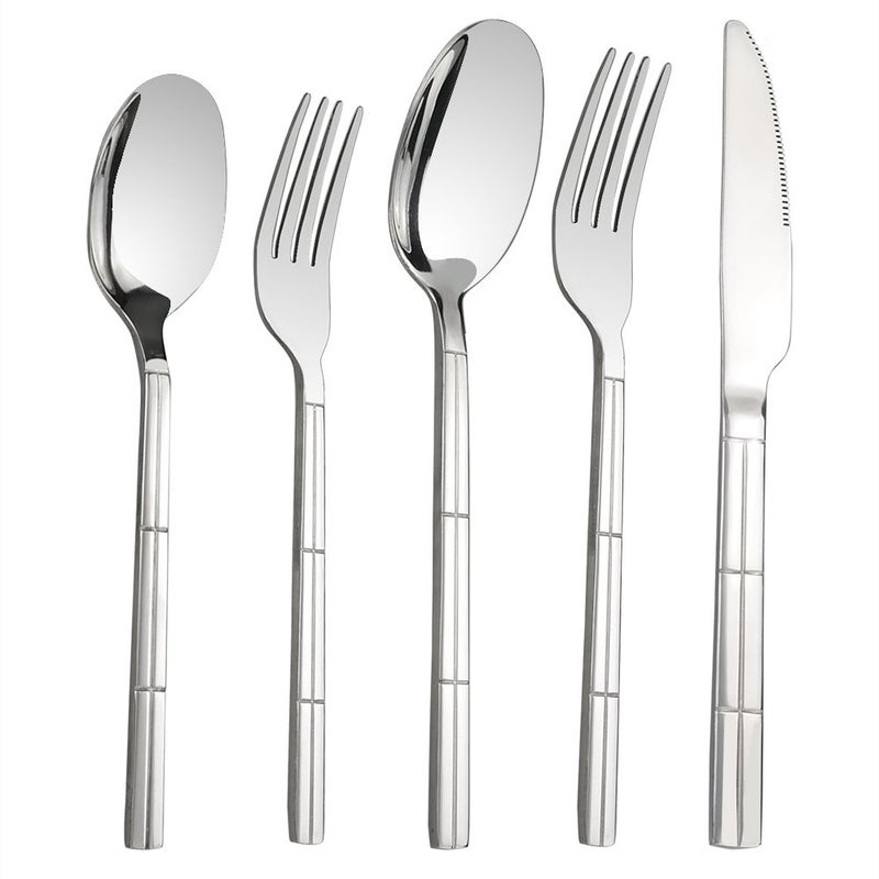 Lesbin 30Piece Stainless Steel Flatware Silverware Service for 6