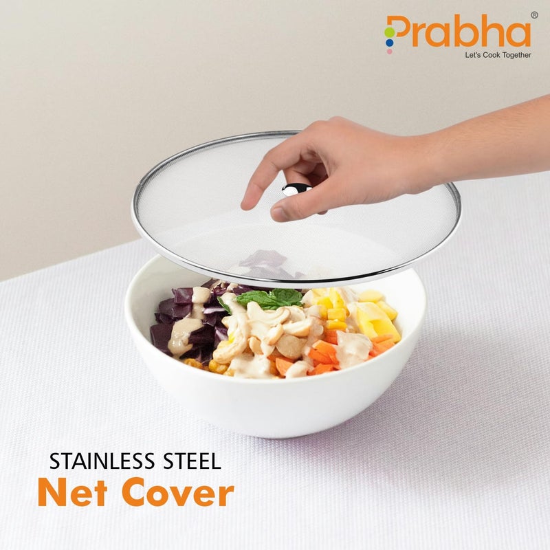 Prabha Prabha Stainless Steel Net Cover 16cm Ultimate Protection for Home Kitchen Easy Installation Food cover vegitable cover sweet cover milk cover fruit cover with knob milk jali  - Image 5