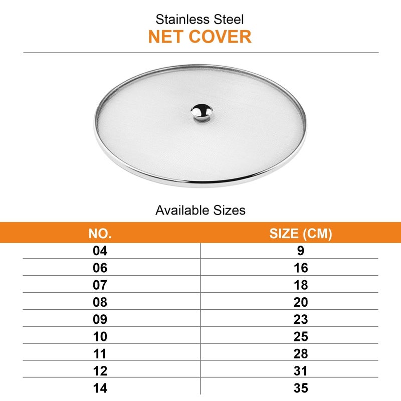 Prabha Prabha Stainless Steel Net Cover 16cm Ultimate Protection for Home Kitchen Easy Installation Food cover vegitable cover sweet cover milk cover fruit cover with knob milk jali  - Image 4