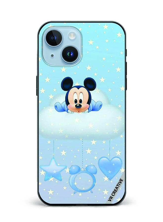 VR CREATIVE Protective Case Cover For Apple iPhone 15 Mikey Mouse Design Multicolour - Image 1