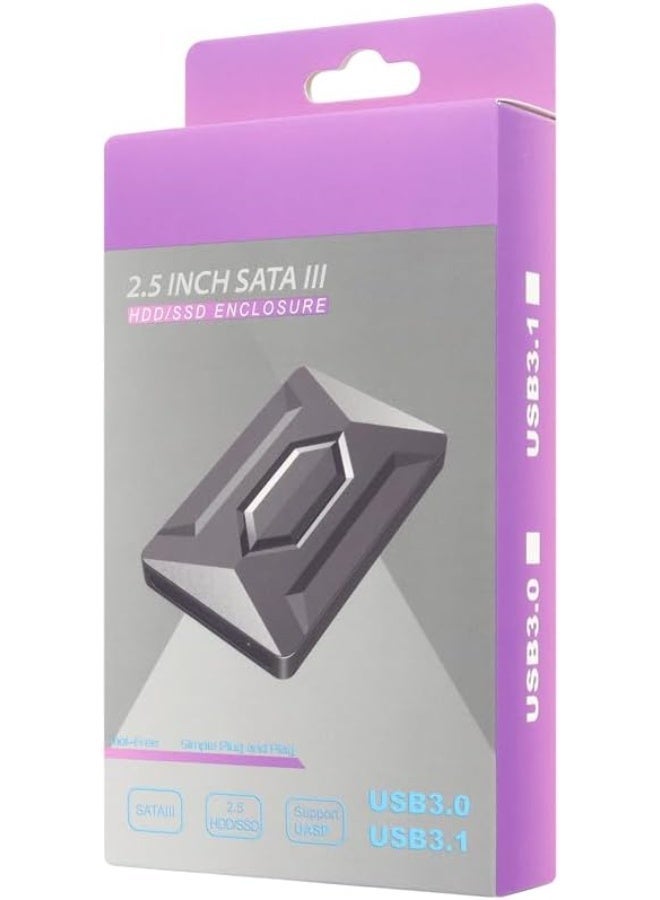 صندوق خارجي 2.5 بوصة SATA III HDD/SSD USB 3.1 نوع-C مع دعم UASP - Image 3