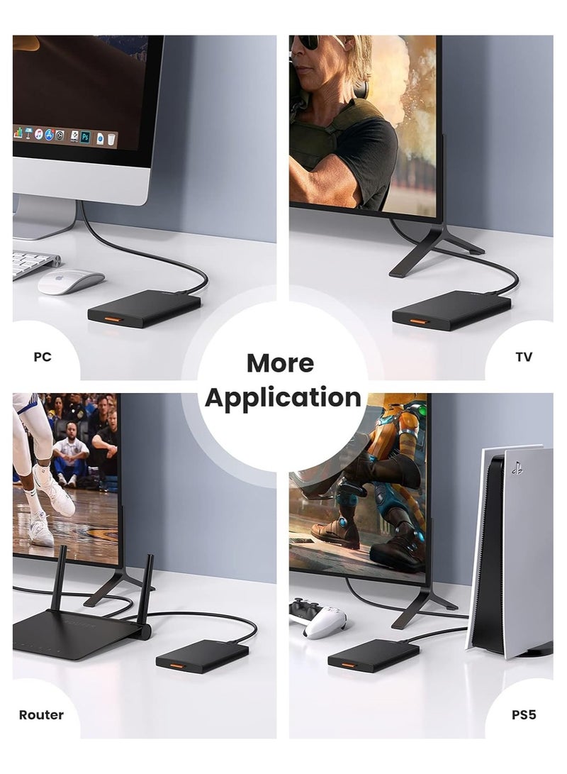 UGREEN External Hard Drive Enclosure USB 3.0 to SATA III Adapter for 2.5" SATA SSD HDD 9.5mm 7mm Hard Drive Case Housing with UASP Compatible for HDD SSD WD Seagate Toshiba Samsung PS4 Xbox Tool-free - Image 4