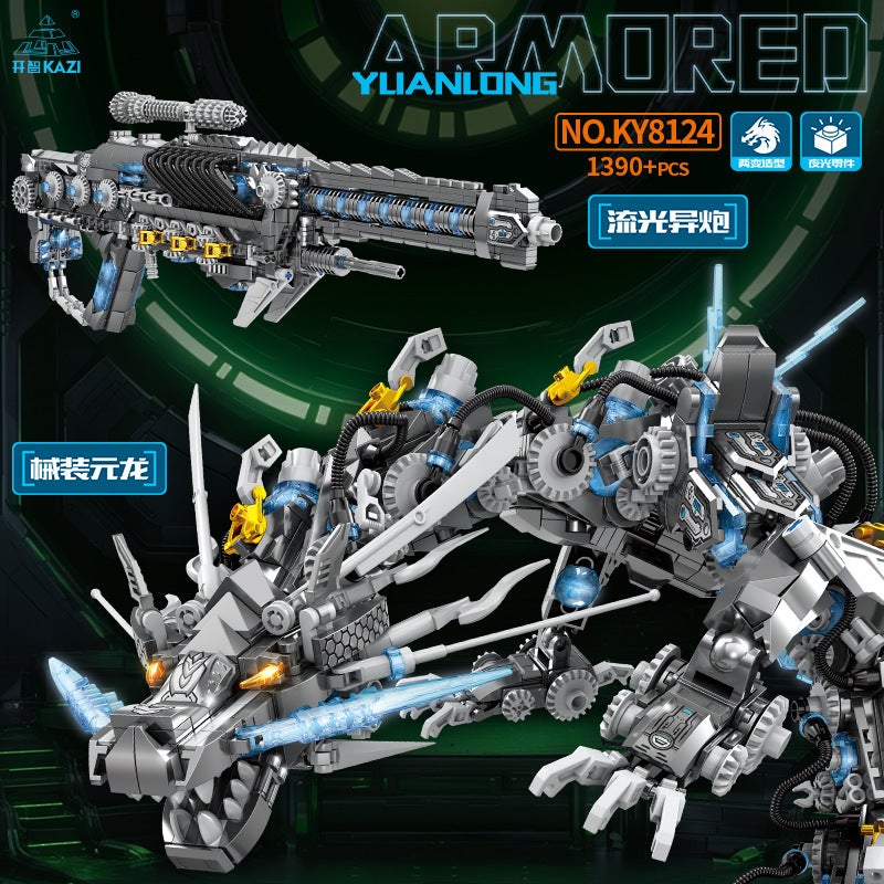 Kaizhi Building Blocks Ninja Dragon Mech Dragon Transformable Gun Set for Boys - Image 3