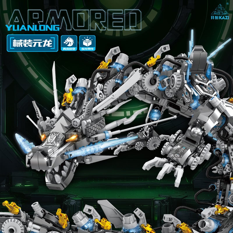 Kaizhi Building Blocks Ninja Dragon Mech Dragon Transformable Gun Set for Boys - Image 2