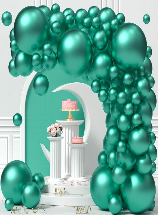 KALOR Metallic Green Balloons 110 Pcs Different Sizes 18 12 10 5 Inch Latex Balloons Kit for Birthday Baby Shower Wedding Graduation Party Decorations - Image 1