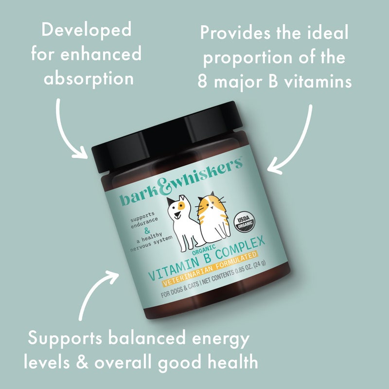 Dr. Mercola Bark & Whiskers Organic Vitamin B Complex, 0.85 Oz. (24 g), 60 Scoops, Supports A Healthy Nervous System & Endurance, Veterinarian Formulated, Non-GMO, Certified USDA Organic, Dr. Mercola - Image 5