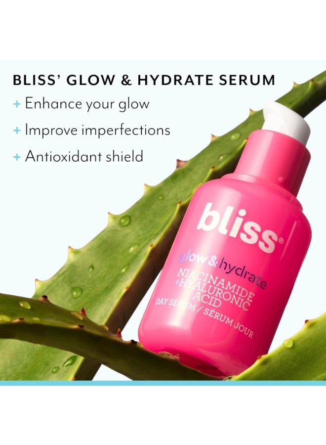 BLISS Bliss Glow & Hydrate Serum | Niacinamide + Hyaluronic Acid | Improves Dullness, Hydrates, Replenishes, & Defends Skin | Lightweight & Clean | Vegan & Cruelty-Free | 1 Fl Oz - Image 4