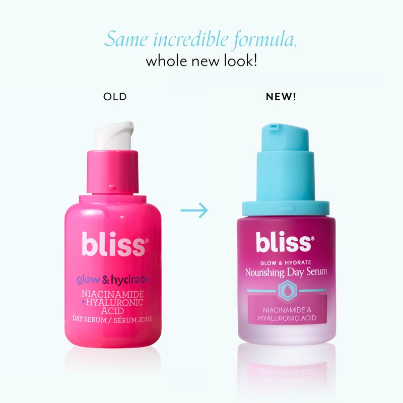 Bliss Glow & Hydrate Serum - Niacinamide + Hyaluronic Acid Serum - 1 Fl Oz - Improves Dullness, Hydrates, Replenishes & Defends Skin - Lightweight Hydration - Clean - Vegan & Cruelty Free - Image 2