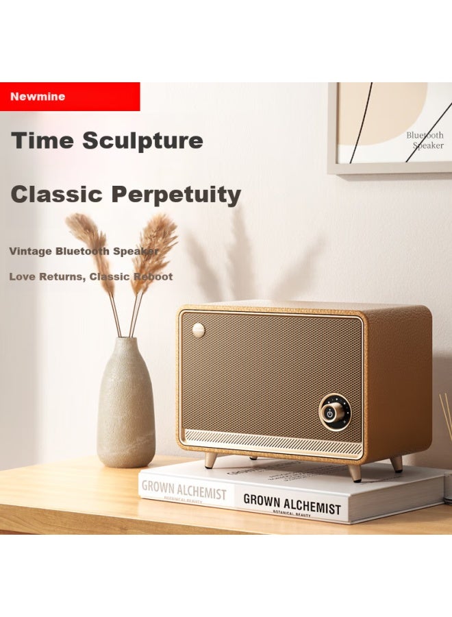 Newmine Bt515 Bluetooth Speaker Retro Wireless Speaker Musician Home Computer Desktop High Sound Quality New High Power Subwoofer Gift - Image 1